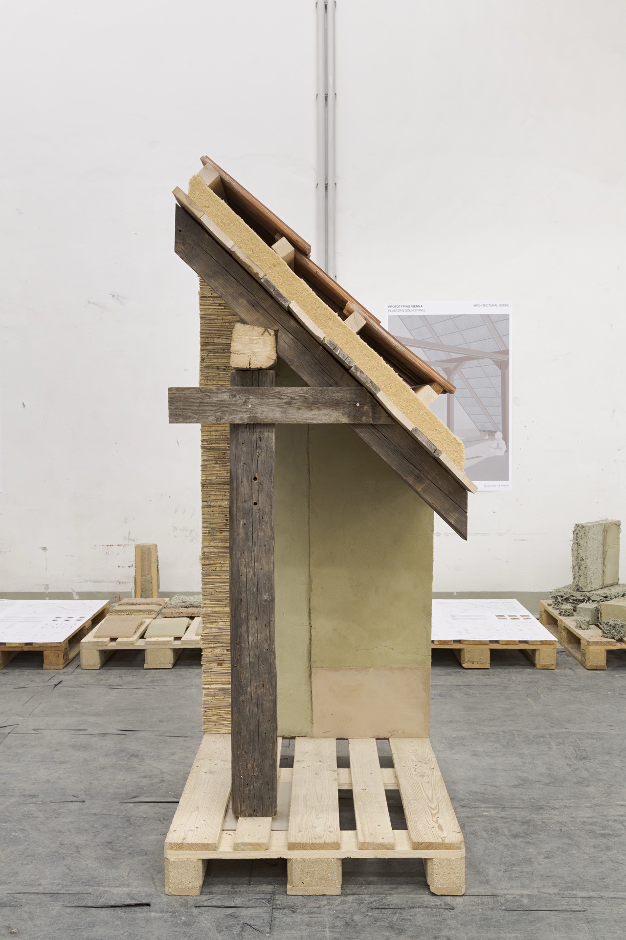 Loam plasters and acoustic panels, made from the clay a city digs up and throws away.